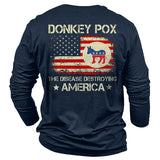 Donkey Pox The Disease Destroying America Men's Cotton Long Sleeve T-Shirt