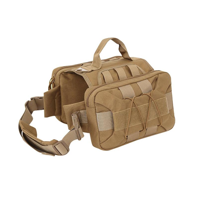 Tactical Dog Backpack Hound Dog Harness Vest with 2 Large Side Bags