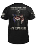Memorial Day Men's T-Shirts Remember them and thank god