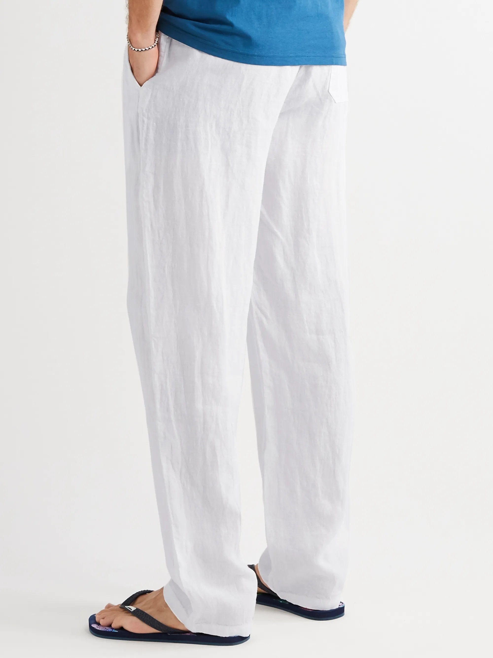 Men's Cotton Linen Style Casual Trousers