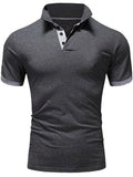Short Sleeve Turn-Down Collar Casual Shirts & Tops