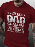I'm A Dad Grandpa And A Veteran Nothing Scares Me Casual Cotton Blends Shirts & Tops