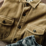 Men's Vintage Corduroy Cat-Eye Button-Down Shirt Jacket