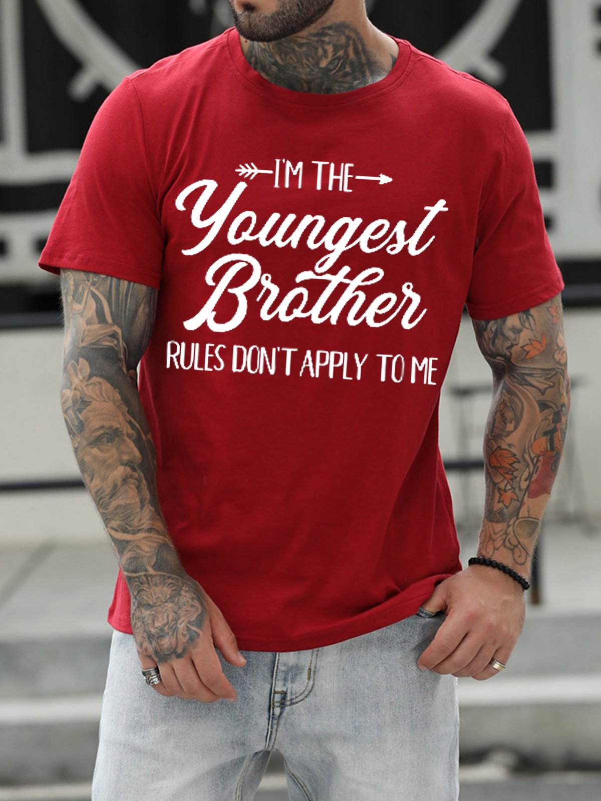 I'M The Youngest Brother Men's Shirts & Tops