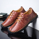 Men's Hand Sewing Cowhide Outdoor Non-slip Casual Shoes