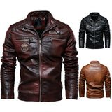 Espnman Men's Leather Jacket