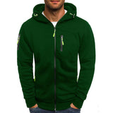 Men's Zipper Cardigan Hooded Sweatshirt Jacket