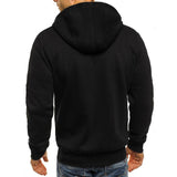 Men's Zipper Cardigan Hooded Sweatshirt Jacket