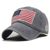 Unisex Letter Embroidered USA Flag Hat