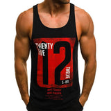 Men's Numbers Graphic Print Sports Tank Top