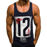 Men's Numbers Graphic Print Sports Tank Top