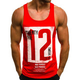 Men's Numbers Graphic Print Sports Tank Top