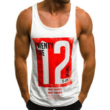 Men's Numbers Graphic Print Sports Tank Top