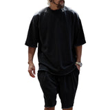 Men's Fashion Loose Short Sleeve T-shirt and Shorts Set