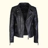 New Men's Genuine Leather Jacket Black Slim fit Biker Motorcycle jacket